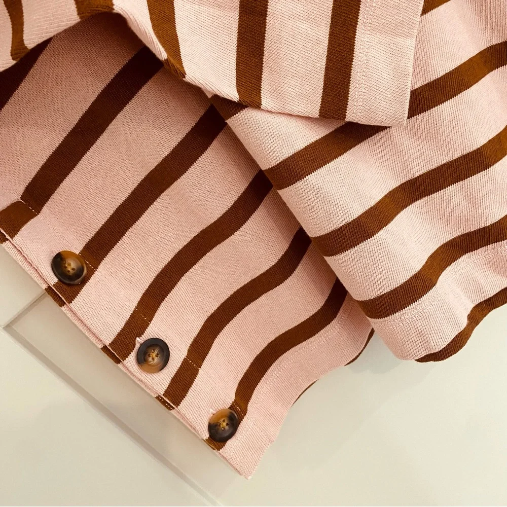 Boden top size 12 pink and brown stripes - Picture 4 of 7